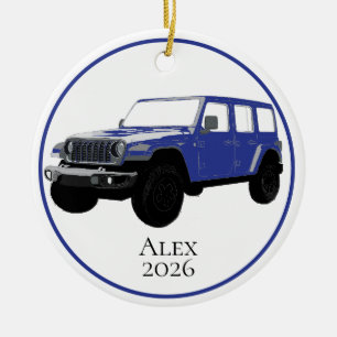 Ornamento De Cerâmica Veículo Utilitário Azul Escuro para Uso Off-Road c
