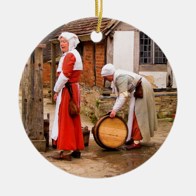 ORNAMENTO DE CERÂMICA VELHA INGLATERRA (Frente)