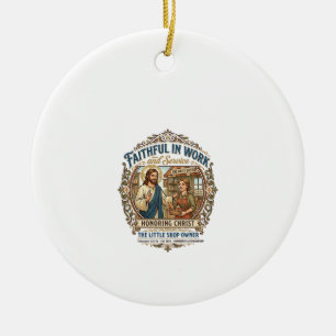 Ornamento De Cerâmica Vendedor de Artesanato Jesus Etsy Camisa de Fabric