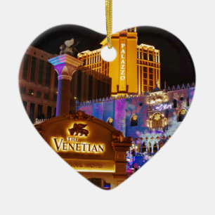 Ornamento De Cerâmica Venetia Las Vegas, Luzes Decorativas da Noite