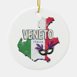 Ornamento De Cerâmica Veneto Itália Retro Região Mapa Vintage Souvenir