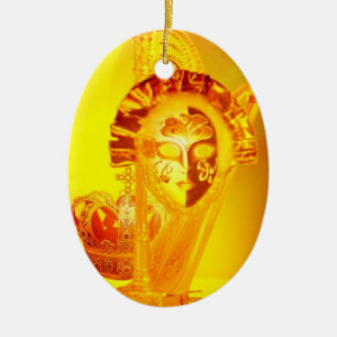 Ornamento De Cerâmica Venice Sun King Ornament