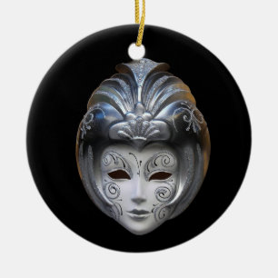 Ornamento De Cerâmica Ventian Mask Ornament