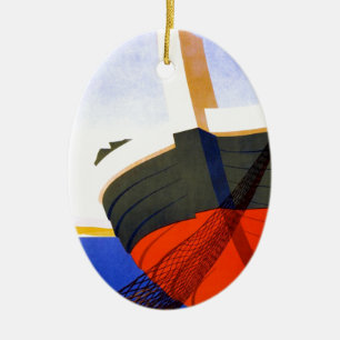 Ornamento De Cerâmica Verão na Itália, Viagens vintage