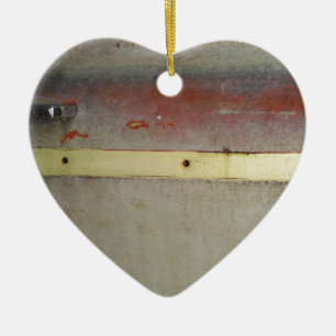 Ornamento De Cerâmica Verde desbotado, Vermelho, Azul e Amarelo enferruj