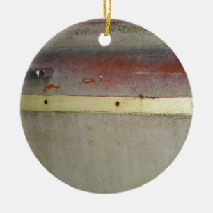 Ornamento De Cerâmica Verde desbotado, Vermelho, Azul e Amarelo enferruj