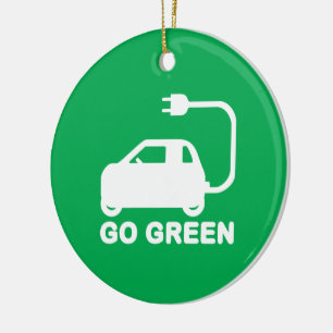 Ornamento De Cerâmica Verde ~ Dirigir Carros Elétricos