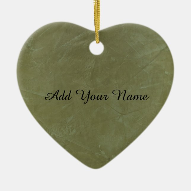 Ornamento De Cerâmica Verde sólido (Frente)