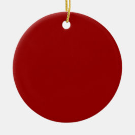 Ornamento De Cerâmica Vermelho Carmim Cor Sólida | Clássico | Elegante