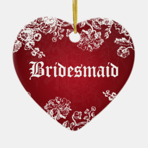 Ornamento De Cerâmica Vermelho elegante do Flourish do Victorian do