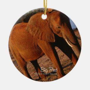 Ornamento De Cerâmica Vermelho Grande