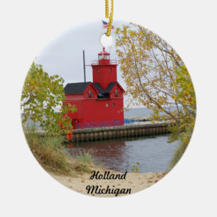 Ornamento De Cerâmica Vermelho grande, Holland Michigan