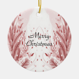 Ornamento De Cerâmica Vermelho Natal Pine Tree Bonito