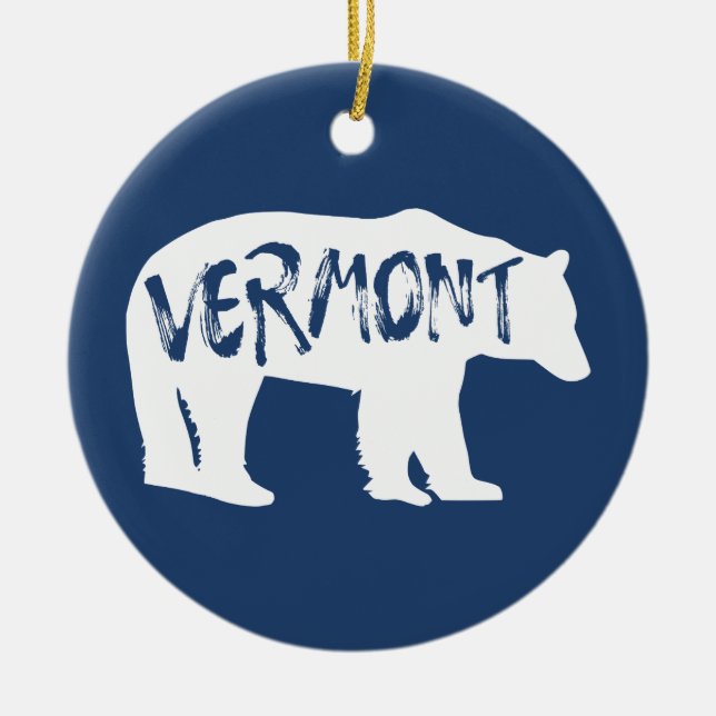 Ornamento De Cerâmica Vermont Bear (Frente)