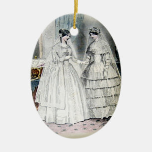 Ornamento De Cerâmica Vestido de Casamento Vitoriano