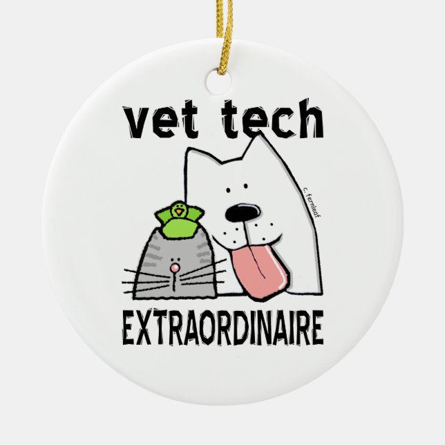 Ornamento De Cerâmica vet+tech vet+tech+gifts vet+tech+gear+t (Frente)