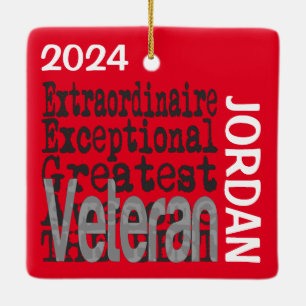 Ornamento De Cerâmica Veteran Extraordinaire CUSTOM