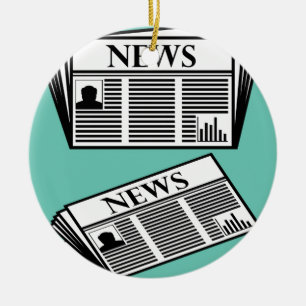 Ornamento De Cerâmica Vetor do jornal