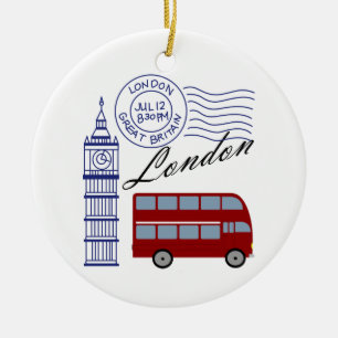 Ornamento De Cerâmica Viagem de Londres