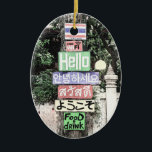 Ornamento De Cerâmica Viagem de Sinais Alô da Tailândia<br><div class="desc">Viagem de Sinais Alô da Tailândia</div>