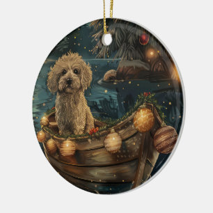 Ornamento De Cerâmica Viagem Festiva de Natal Havanês