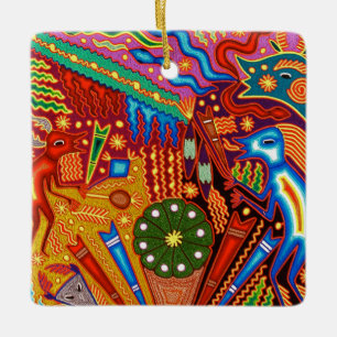 Ornamento De Cerâmica Viagem tribal maia mexicano de Boho da arte de