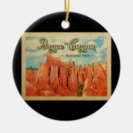 Ornamento De Cerâmica Viagens vintage do Parque Nacional Bryce Canyon