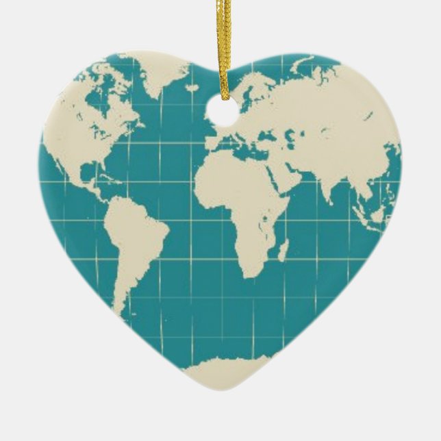 Ornamento De Cerâmica Viajante de mundo (Frente)