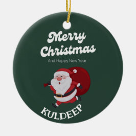 Ornamento De Cerâmica "Víblias Festivas: Natal e Ano Novo Alegria"