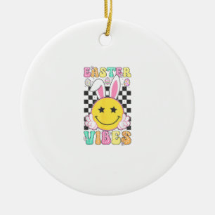 Ornamento De Cerâmica Vibrações Groovy de Páscoa Coelho Dia de Páscoa Ro
