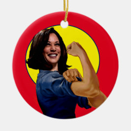 Ornamento De Cerâmica Vice-Presidente Kamala Harris como Rosie