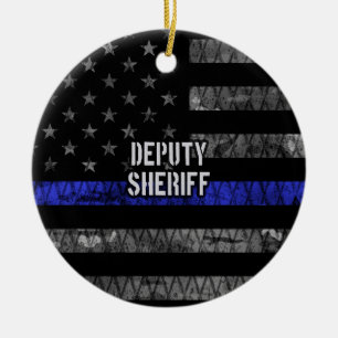 Ornamento De Cerâmica Vice-Xerife Distinto Sinalizador