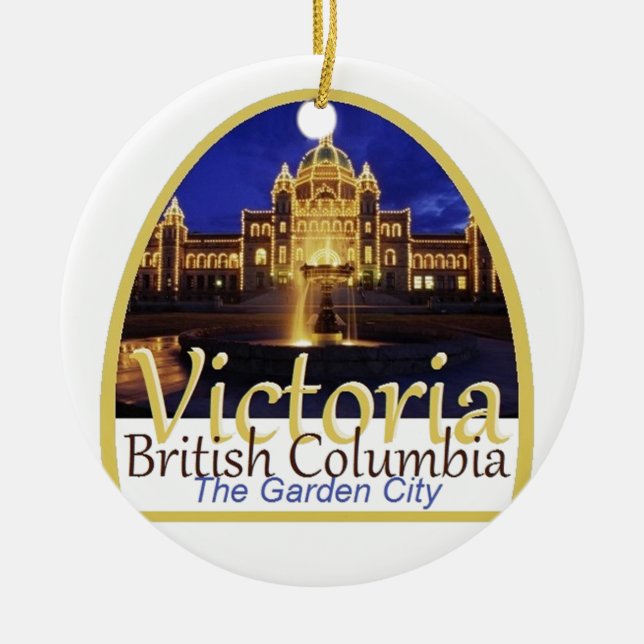 Ornamento De Cerâmica VICTORIA Canadá (Frente)
