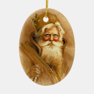 Ornamento De Cerâmica Victorian Papai Noel do Velho Mundo