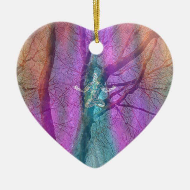 Ornamento De Cerâmica Vida Colorida (Frente)