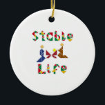 Ornamento De Cerâmica Vida estável<br><div class="desc">Uma vida estável,  não uma vida no palácio. Feliz Natal!</div>