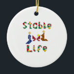 Ornamento De Cerâmica Vida estável<br><div class="desc">Uma vida estável,  não uma vida no palácio. Feliz Natal!</div>