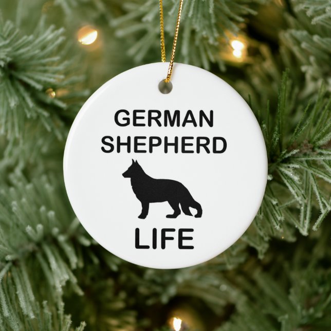 Ornamento De Cerâmica vida german shepherd (Árvore)