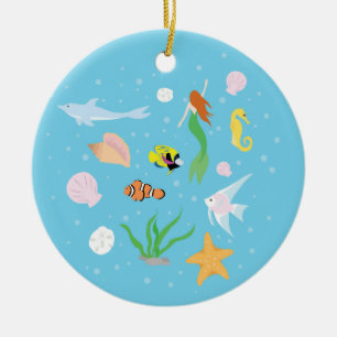 Ornamento De Cerâmica Vida Oceânica