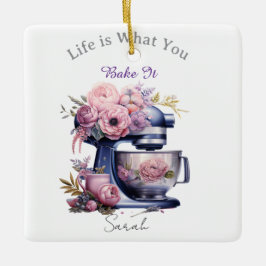Ornamento De Cerâmica Vida Personalizada é o Que Você Faz Dela Ornament