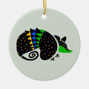 Ornamento De Cerâmica Vida selvagem - Legal mão desenhada ARMADILLO-Natu