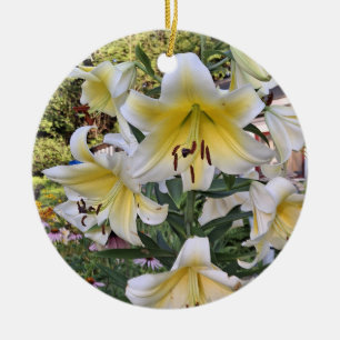 Ornamento De Cerâmica Vidro Amarelo Lilly