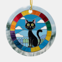 Vidro Arrependido, Vidro Colorido De Gato Preto