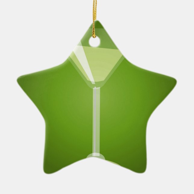 Ornamento De Cerâmica Vidro de Martini (Frente)