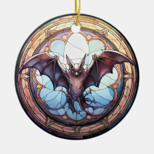 Ornamento De Cerâmica Vidro Doce, Bat Voador Spooky