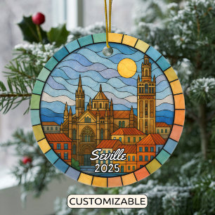 Ornamento De Cerâmica Vidro Escondido Personalizado Vidro Sevilha Orname