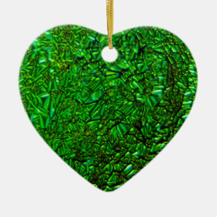 Ornamento De Cerâmica Vidro verde-rugoso