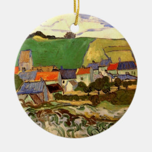 Ornamento De Cerâmica View of Auvers by Vincent van Gogh