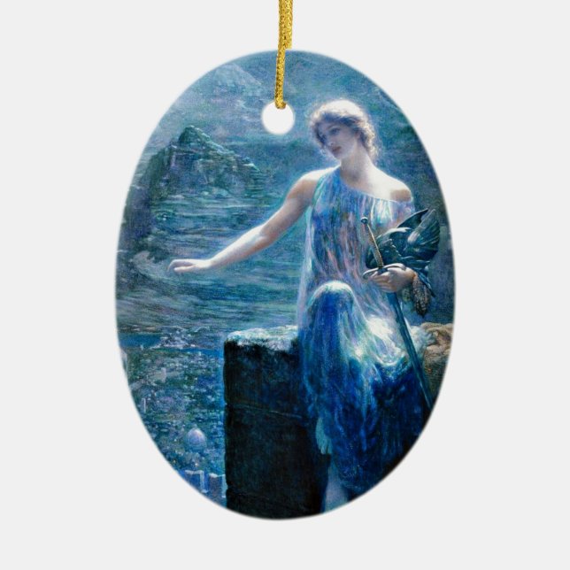 Ornamento De Cerâmica Vigil de Valkyrie (Frente)