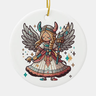 Ornamento De Cerâmica Viking Christmas Angel